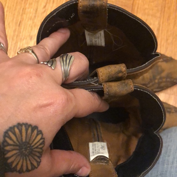 Dan-post girls boho western pointed toe cowgirl boots size 2 - Picture 11 of 11